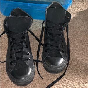 All black converse high tops